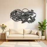 Sea Turtle Current Metal Wall Art | Coastal and Nautical Wall Decor