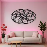 Woven Oval Network Metal Wall Art | Modern Abstract Metal Decor