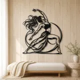 Warrior Flow Metal Wall Art | Movement Silhouette Decor - lifestyle view 5