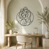 Promise Ring Couple Metal Wall Art | Romantic Couple Decor - lifestyle view 4