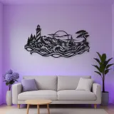 Lighthouse Coastline Metal Wall Art | Coastal and Nautical Wall Decor