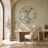 Chair Pose Power Metal Wall Art | Yoga and Meditation Wall Decor - lifestyle view 4