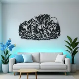 Wild Mustang Mountains Metal Wall Art | Equestrian Wall Decor