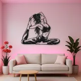 Pigeon Pose Serenity Metal Wall Art | Movement Silhouette Decor