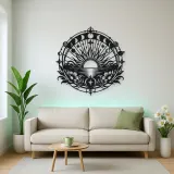 Sunrise Mandala Metal Wall Art | Spiritual Boho Metal Decor