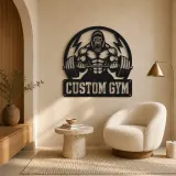 Personalized Gorilla Powerlifting Metal Wall Art for Gym Decor - lifestyle view 5