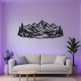 Mountain and River Metal Wall Art | Nature Silhouette Decor