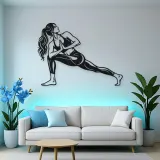 Twisted Lunge Metal Wall Art | Movement Silhouette Decor