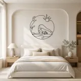 Plow Pose Curve Metal Wall Art | Yoga and Meditation Wall Decor - lifestyle view 2