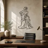 Graceful Chair Muse Metal Wall Art | Fashion Figure Wall Decor - lifestyle view 3