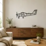 Silhouette d'avion PA-38 Tomahawk en métal, Décoration murale en métal, Décor aéronautique, Décor d'aviation