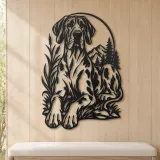 Great Dane Minimal Metal Wall Art | Pet Lover Silhouette Decor - lifestyle view 5