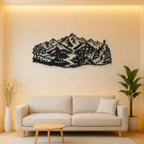 Four Seasons Peaks Metal Wall Art | Modern Abstract Metal Decor