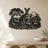 Kangaroo Outback Metal Wall Art | Wildlife Silhouette Decor - lifestyle view 3