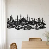 Istanbul Skyline Flow Metal Wall Art | Travel and City Wall Decor - lifestyle view 4