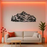 Minimal Everest Tribute Metal Wall Art | Nature Silhouette Decor