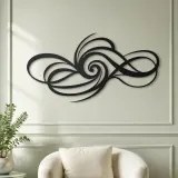 Minimal Spiral Motion Metal Wall Art | Modern Abstract Metal Decor - lifestyle view 2