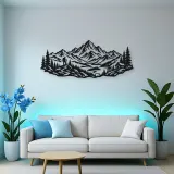 Wild Summit Trail Metal Wall Art | Nature Silhouette Decor