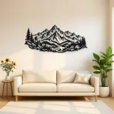 Jagged Adventure Range Metal Wall Art | Nature Silhouette Decor