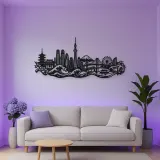 Tokyo Skyline Wave Metal Wall Art | Travel and City Wall Decor