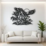 Horse and Eagle Metal Wall Art | Equestrian Wall Decor