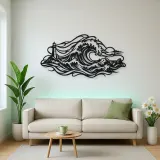 Storm Wave Crest Metal Wall Art | Coastal and Nautical Wall Decor