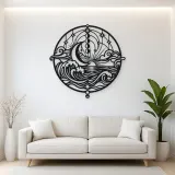 Moon and Ocean Metal Wall Art | Coastal and Nautical Wall Decor