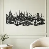 Istanbul Skyline Flow Metal Wall Art | Travel and City Wall Decor - lifestyle view 2