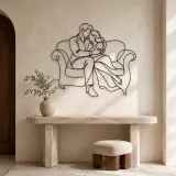 Couch Cuddle Pair Metal Wall Art | Romantic Couple Decor - lifestyle view 3