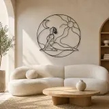 Pigeon Pose Release Metal Wall Art | Yoga and Meditation Wall Decor - lifestyle view 3