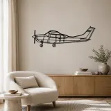 206 Airplane Silhouette Metal Wall Art, Metal Aircraft Silhouette, Aviation Wall Decor, Aviator Decor - lifestyle view 5