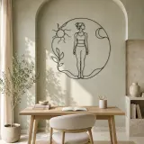 Mountain Pose Flow Metal Wall Art | Yoga and Meditation Wall Decor - lifestyle view 4