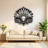 Sunrise Mandala Metal Wall Art | Spiritual Boho Metal Decor