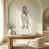 Sculptural Dress Muse Metal Wall Art | Fashion Figure Wall Decor - lifestyle view 4