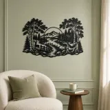 Birch Tree Path Metal Wall Art | Botanical Metal Wall Decor - lifestyle view 2