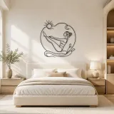 Boat Pose Balance Metal Wall Art | Yoga and Meditation Wall Decor - lifestyle view 2