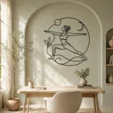 Side Angle Strength Metal Wall Art | Yoga and Meditation Wall Decor - lifestyle view 4