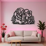 Dog and Cat Friends Metal Wall Art | Pet Lover Silhouette Decor