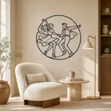 Rock and Roll Dance Metal Wall Art | Couple Dance Wall Decor - lifestyle view 5