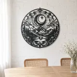 Moon over Mountains Metal Wall Art | Celestial Boho Wall Decor - lifestyle view 4