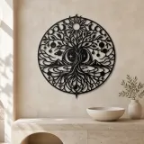 Constellation Tree Metal Wall Art | Botanical Metal Wall Decor - lifestyle view 3
