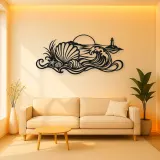 Shell and Tide Metal Wall Art | Coastal and Nautical Wall Decor