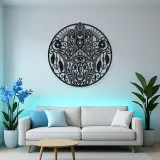 Celestial Hamsa Metal Wall Art | Spiritual Boho Metal Decor