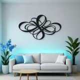 Modern Ribbon Knot Metal Wall Art | Modern Abstract Metal Decor