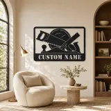 Personalized Woodworking Tools Metal Wall Art - lifestyle view 5