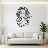 Closed Eyes Serenity Metal Wall Art | Modern Abstract Metal Decor