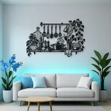 Chef Utensil Flow Metal Wall Art | Cozy Home Metal Decor