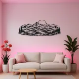 Endless Mountain Horizon Metal Wall Art | Nature Silhouette Decor