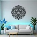 Mandala Sun Metal Wall Art | Spiritual Boho Metal Decor