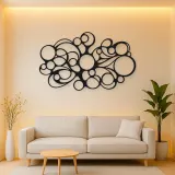Connected Bubble Field Metal Wall Art | Modern Abstract Metal Decor